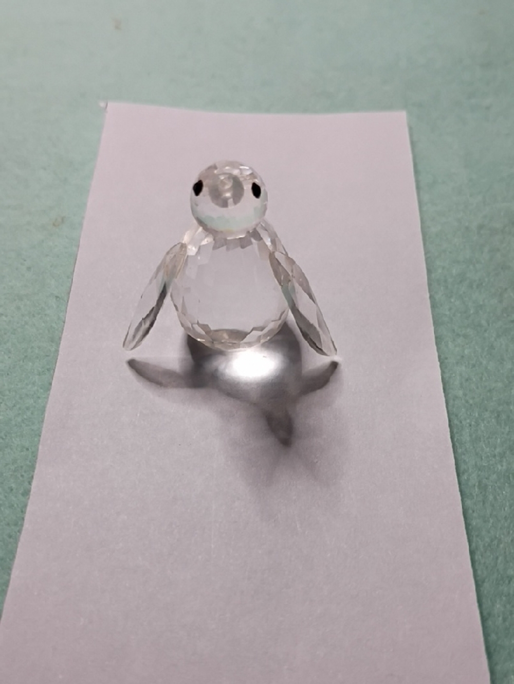 Clear Crystal Glass Penguin Figurine - Home Art